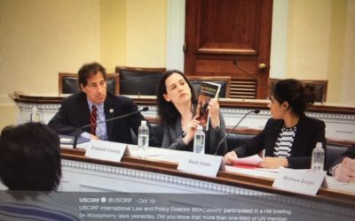 USCIRF presents “Respecting Rights?” report to House staff in DC