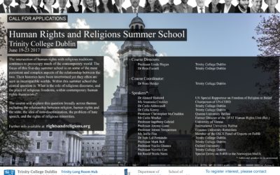 Conference “Human rights & religions”, Dublin, 19-23 June 2017